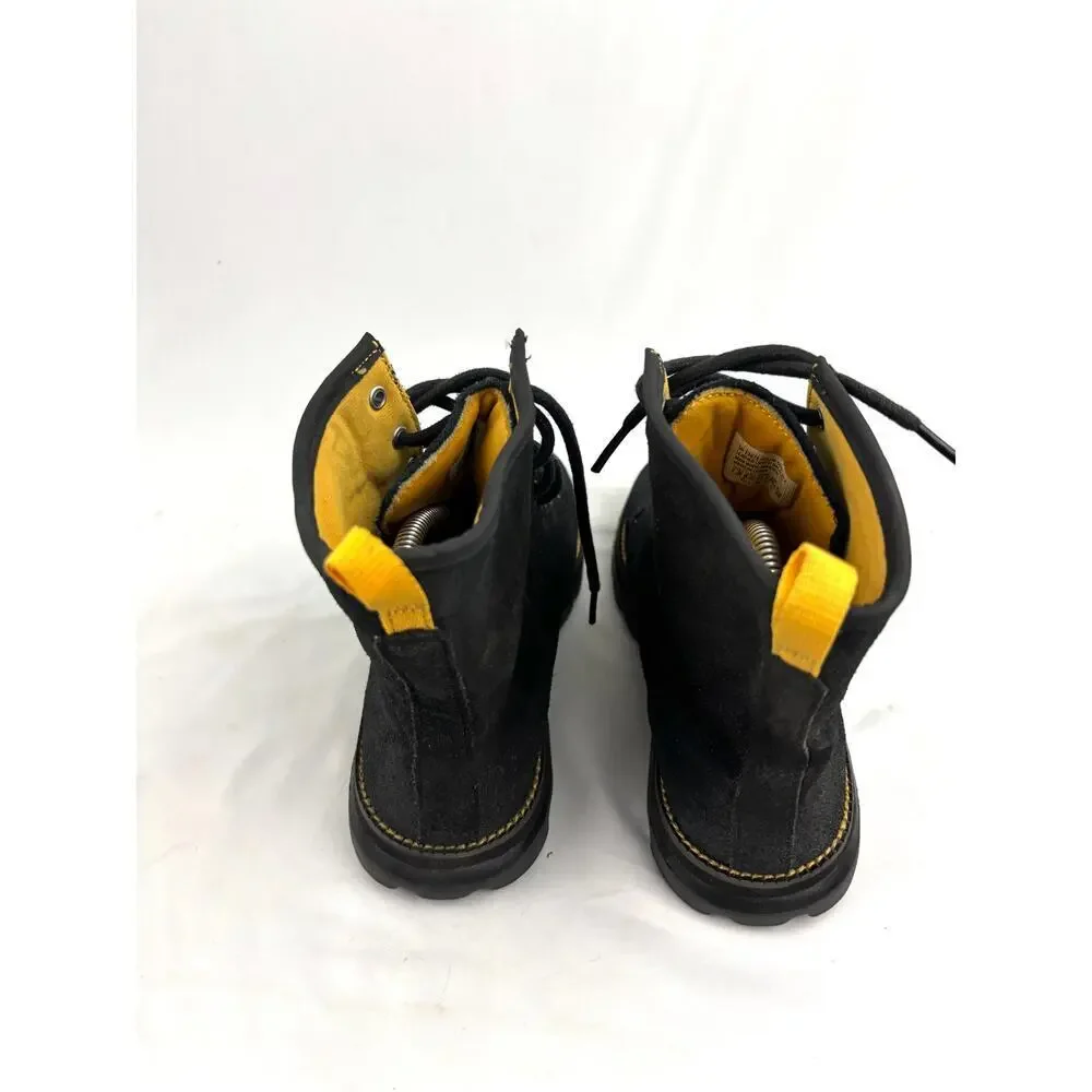 Skechers Black‎ Suede Leather Lace Up Boots 7.5 Women's Ankle On the Go